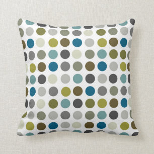 Retro Mod Polka Dot Pattern Cushion