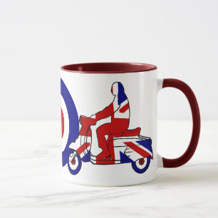 Retro Mod Scooter Boy UK Mug