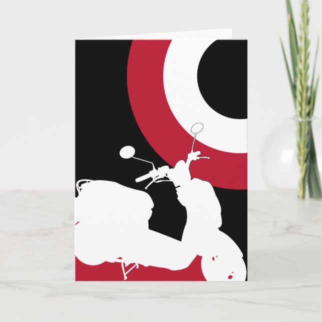 Retro Mod Scooter Card (Front)