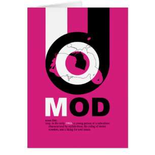 Retro Mod Scooter Card