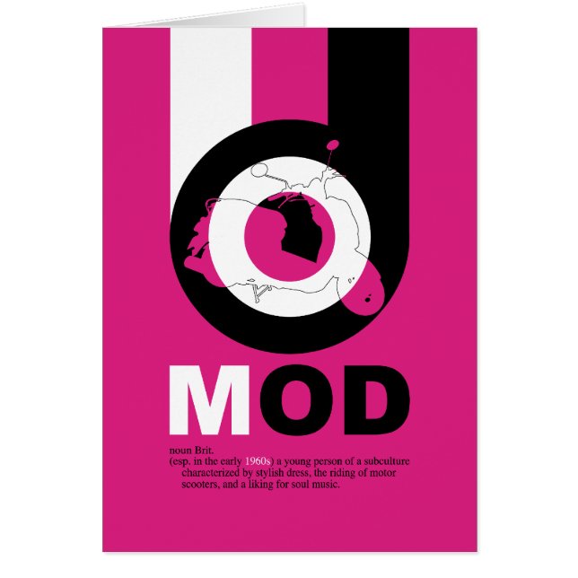 Retro Mod Scooter Card (Front)