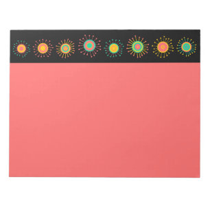 Retro Mod Starbursts Notepad