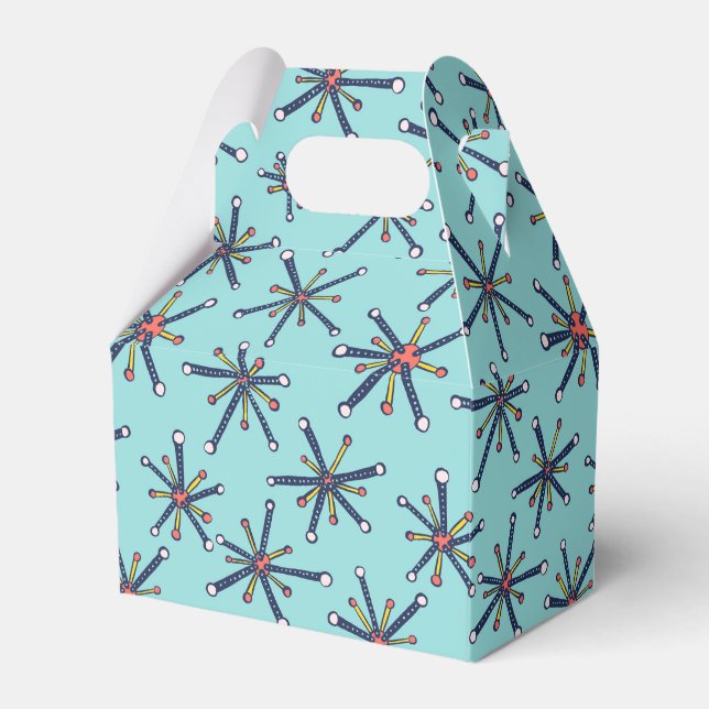Retro Modern Abstract Biology Pattern Favour Box (Front Side)