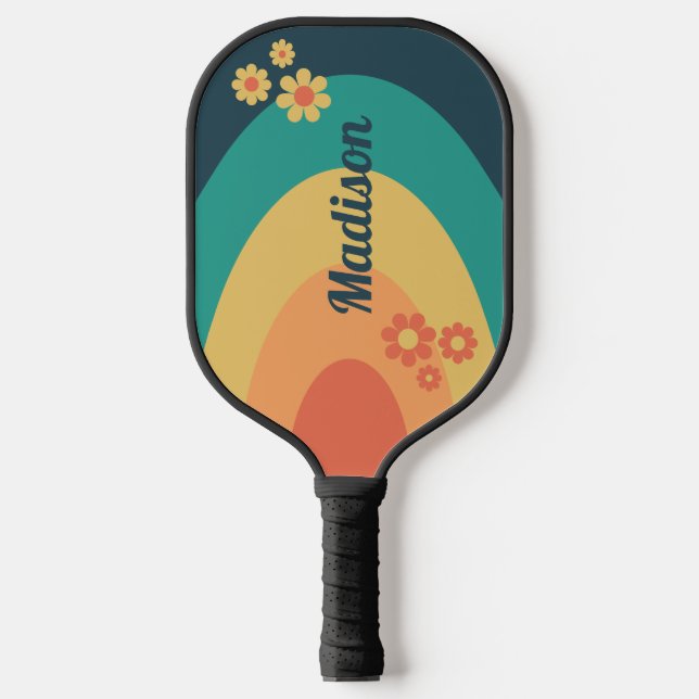 Retro Modern Arch Personalised Pickleball Paddle (Front)