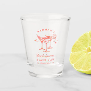 Retro Modern Bachelorette Weekend Party Shot Glass