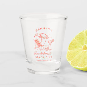 Retro Modern Bachelorette Weekend Party Shot Glass