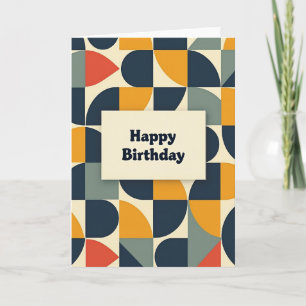 Retro Modern Birthday Card
