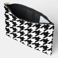Retro Modern Black White Hounds-tooth Weaving