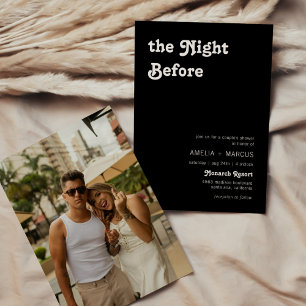 Retro Modern Chic Terracotta Couple's Shower Invitation