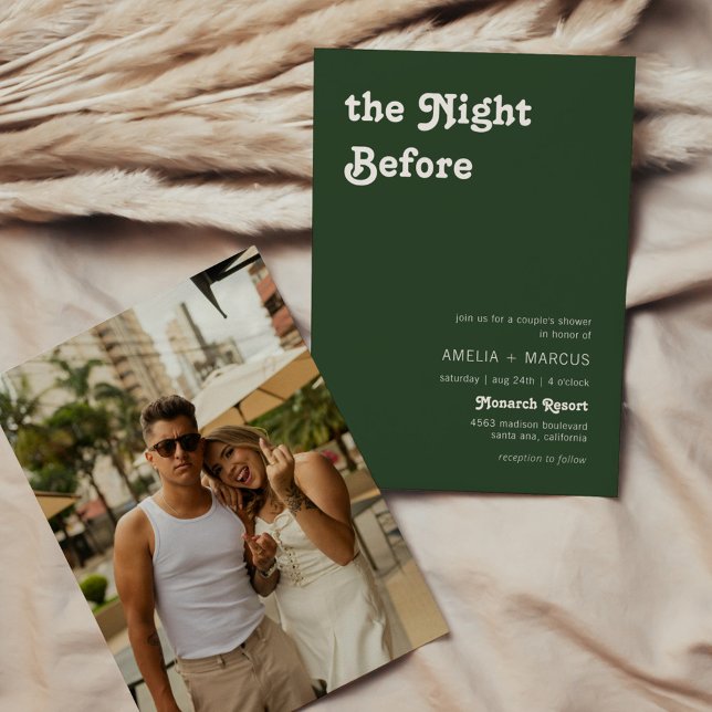 Retro Modern Chic Terracotta Couple's Shower Invitation (Creator Uploaded)