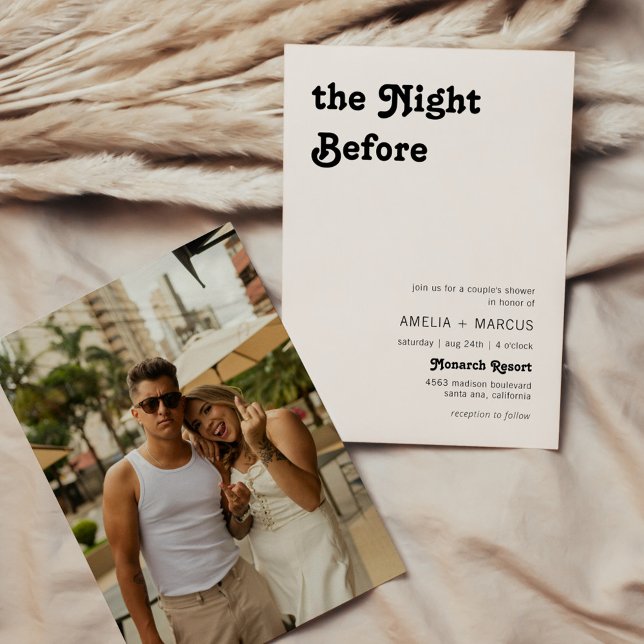 Retro Modern Chic Terracotta Couple's Shower Invitation (Creator Uploaded)