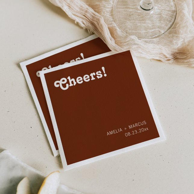 Retro Modern Chic Wedding Napkin (Creator Uploaded)