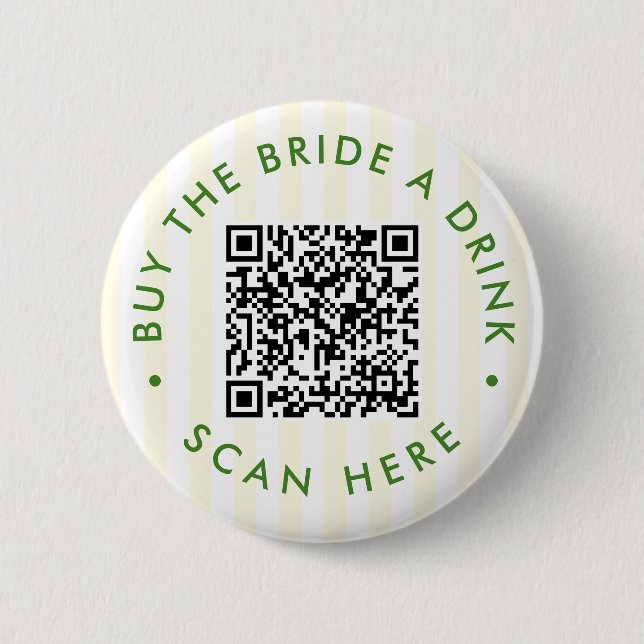 Retro Modern Cocktail Green Bachelorette 6 Cm Round Badge (Front)