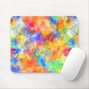 Retro Modern Cool Funky Polygon Mosaic Art Pattern Mouse Pad
