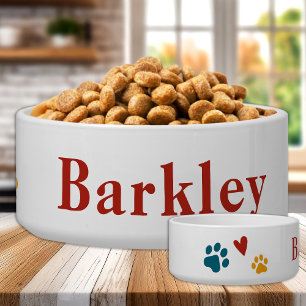 Retro Modern Dog Personalised Food Water Pet