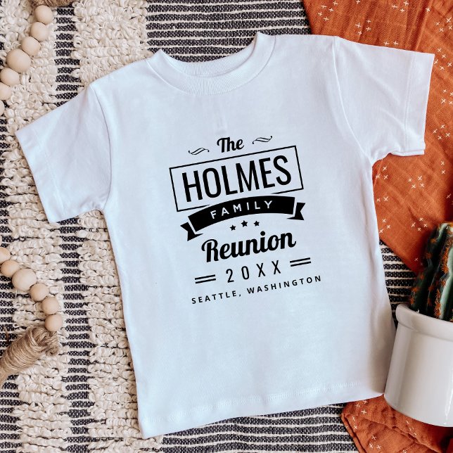 Retro Modern Family Reunion Logo Baby T-Shirt (Creator Uploaded)