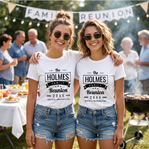 Retro Modern Family Reunion Logo T-Shirt