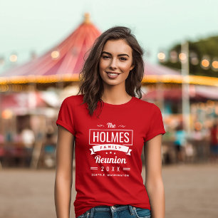 Retro Modern Family Reunion Logo T-Shirt