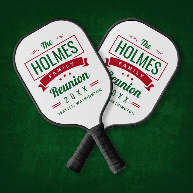 Retro Modern Family Reunion Pickleball Paddle (Creator Uploaded)