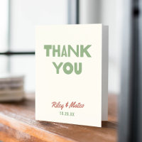 Retro Modern Funky Type Earth Tones Wedding