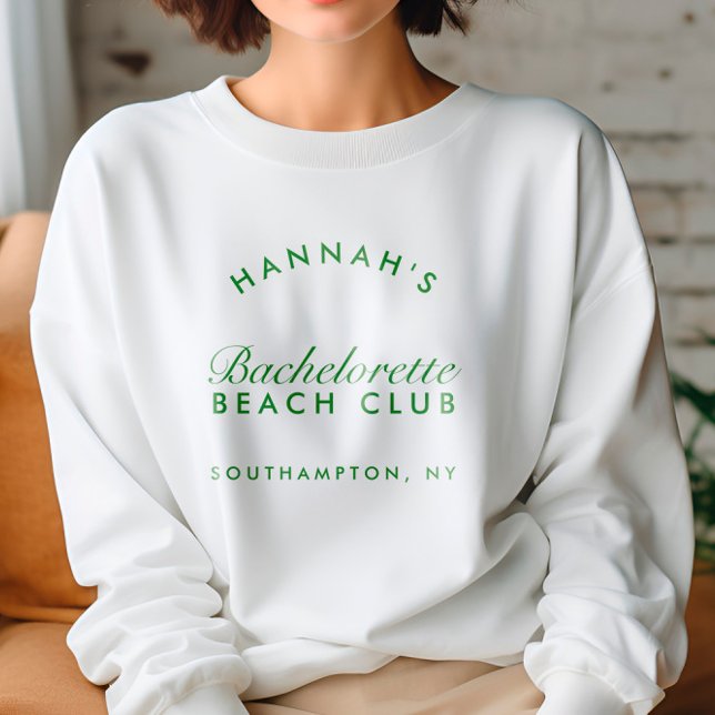 Retro Modern Green Bachelorette Party  Sweatshirt (Retro Modern Green Bachelorette Party Sweatshirt)