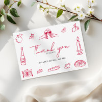 Retro Modern Hand Drawn Quirky Bridal Shower