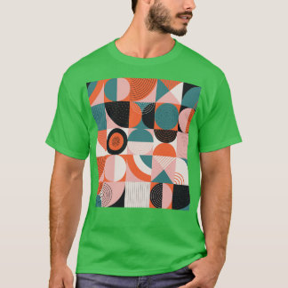 Retro Modern MidCentury Geometric Pattern T-Shirt