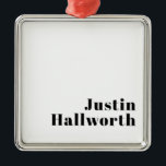 Retro Modern Minimal Name or Business Template Metal Tree Decoration<br><div class="desc">A modern styled design you can customise as you see fit.</div>