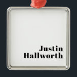 Retro Modern Minimal Name or Business Template Metal Tree Decoration<br><div class="desc">A modern styled design you can customise as you see fit.</div>