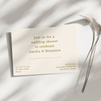 Retro Modern Minimalist Elegant Wedding Shower 