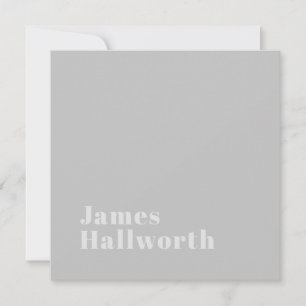 Retro Modern Minimalistic Name (or other text) Card