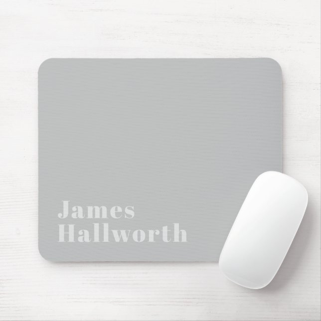 Retro Modern Minimalistic Name (or other text) Mouse Pad (With Mouse)