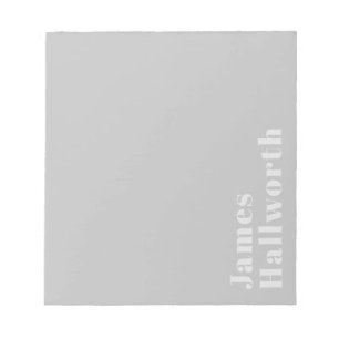 Retro Modern Minimalistic Name (or other text) Notepad