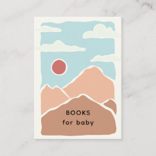 Retro Modern Mountains Art Print Books For Baby Enclosure Card