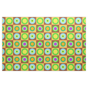 Retro Modern Polka Dots Circles Op Art 1970s Fabric