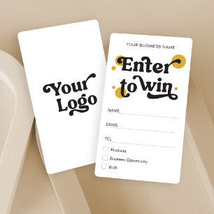 Retro Modern Prize Draw Raffle Business Ticket