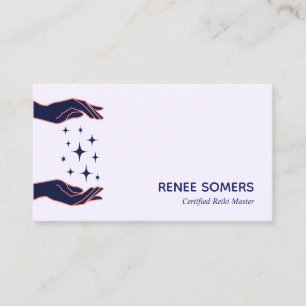 Retro Modern Reiki Practitioner Energy Healer Business Card