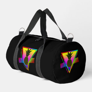 Retro Modern Silhouette Pineapple Summer Fruit Duffle Bag