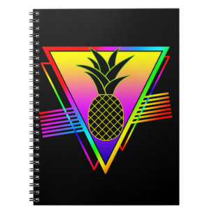 Retro Modern Silhouette Pineapple Summer Fruit Notebook
