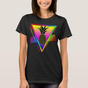 Retro Modern Silhouette Pineapple Summer Fruit T-Shirt