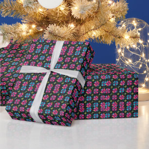 Retro modern Simple Star geometric colourful patte Wrapping Paper