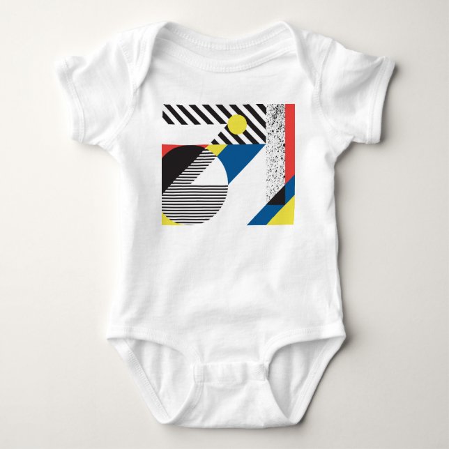Retro Modern Style Background Design Baby Bodysuit (Front)