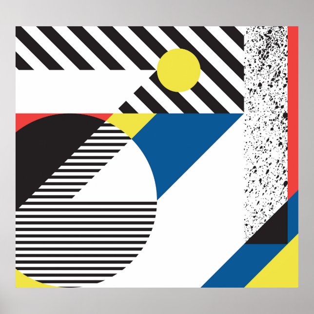 Retro Modern Style Background Design Poster (Front)