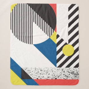 Retro Modern Style Background Design Sherpa Blanket
