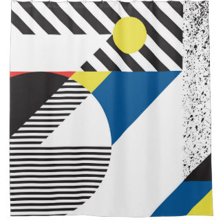 Retro Modern Style Background Design Shower Curtain