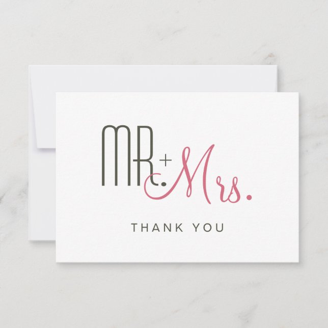 Retro Modern Thank You Card (Front)
