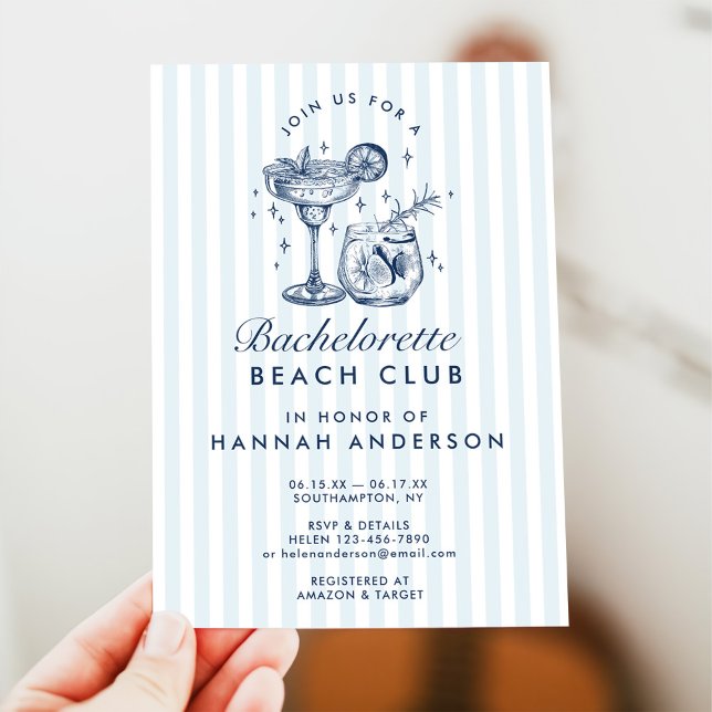 Retro Modern Vintage Grey Bachelorette Weekend Invitation (Creator Uploaded)