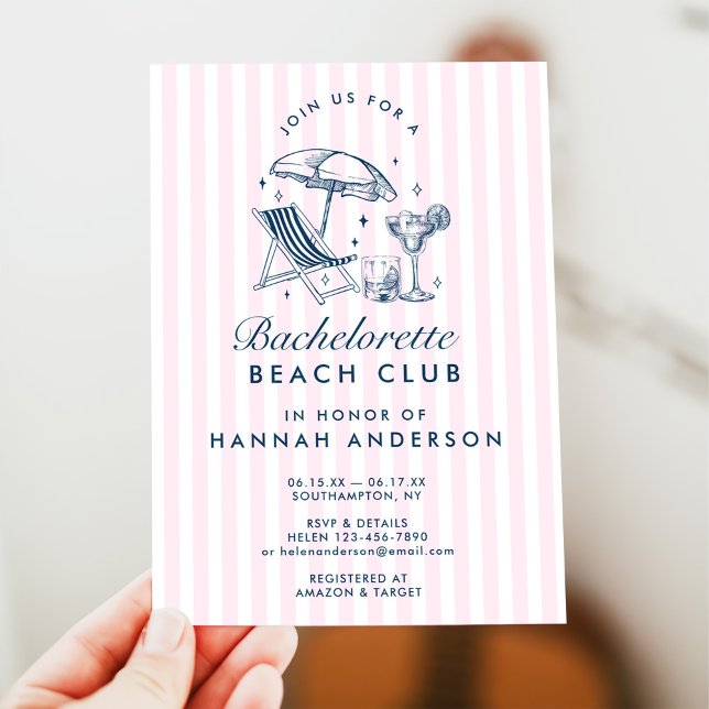 Retro Modern Vintage Grey Bachelorette Weekend Invitation (Creator Uploaded)