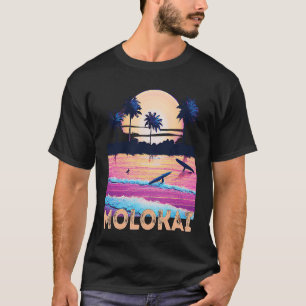 Retro Molokai Hawaii Souvenir Surf T-Shirt