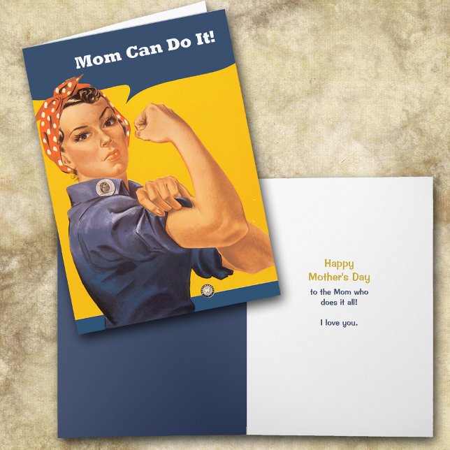 Retro Mom Can Do It Mother's Day Card (Creator Uploaded)
